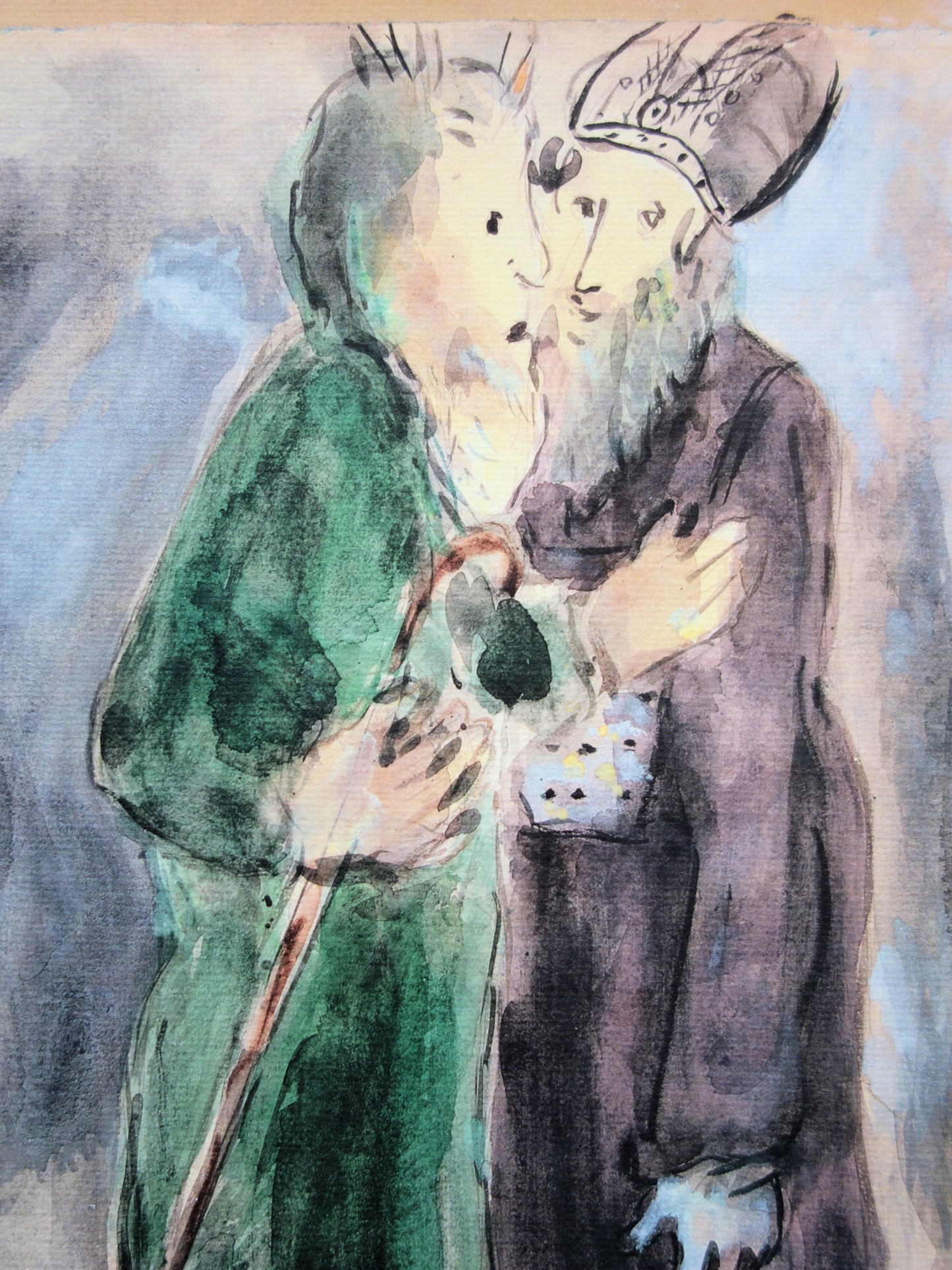Marc CHAGALL : Moïse et Aaron - Lithographie signée
