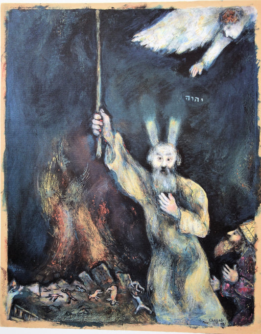 Marc CHAGALL : Moïse répand les Ténèbres - Lithographie signée
