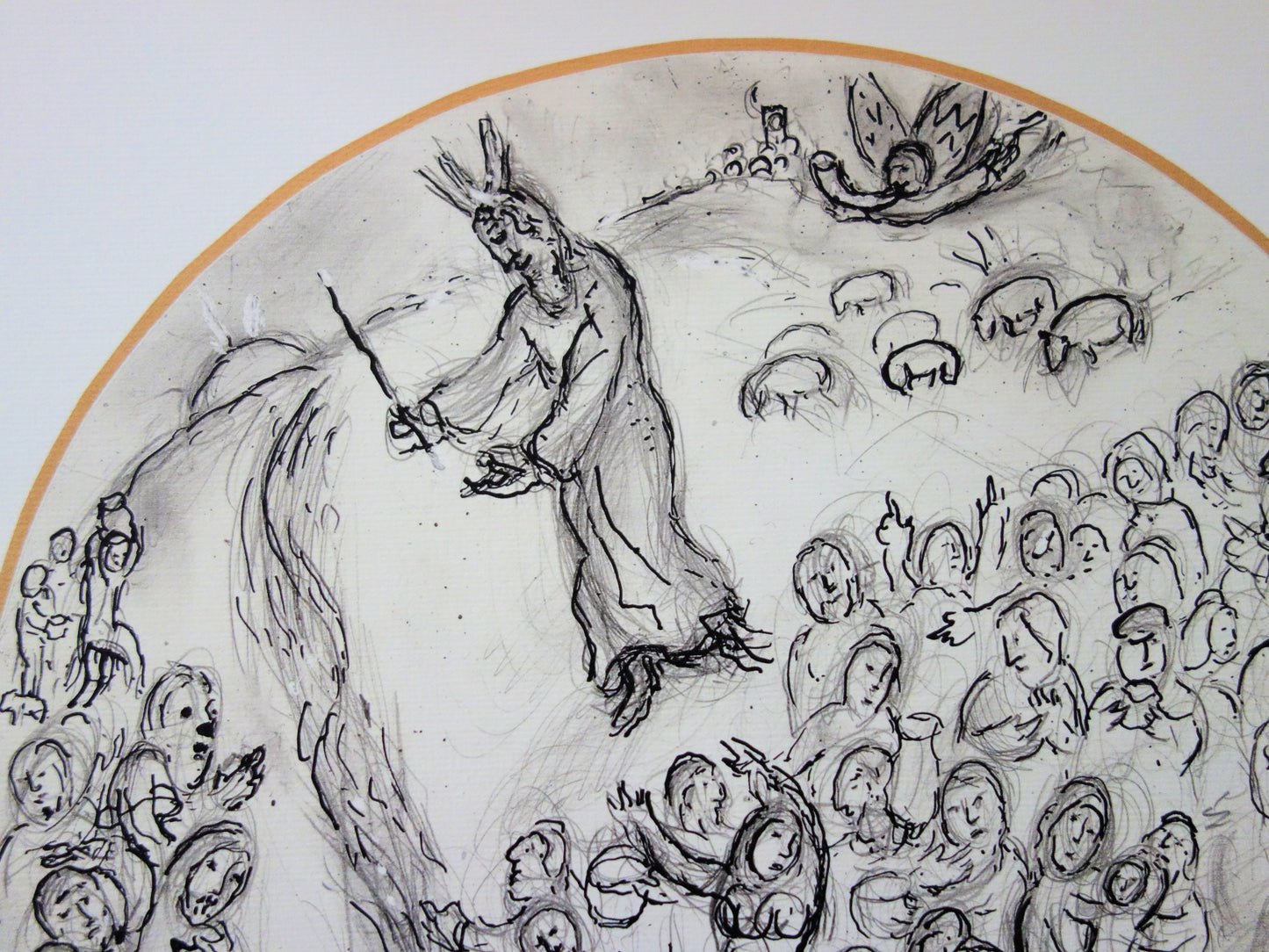 Marc CHAGALL : Le Frappement du Rocher - Lithographie signée