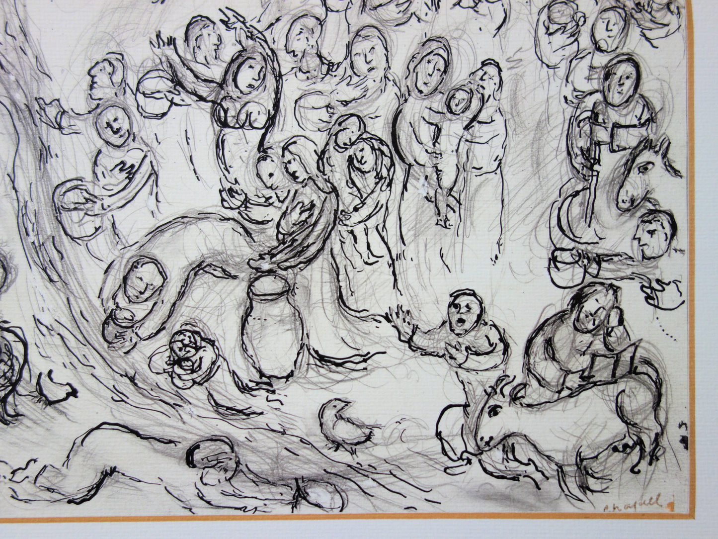 Marc CHAGALL : Le Frappement du Rocher - Lithographie signée