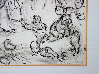 Marc CHAGALL : Le Frappement du Rocher - Lithographie signée