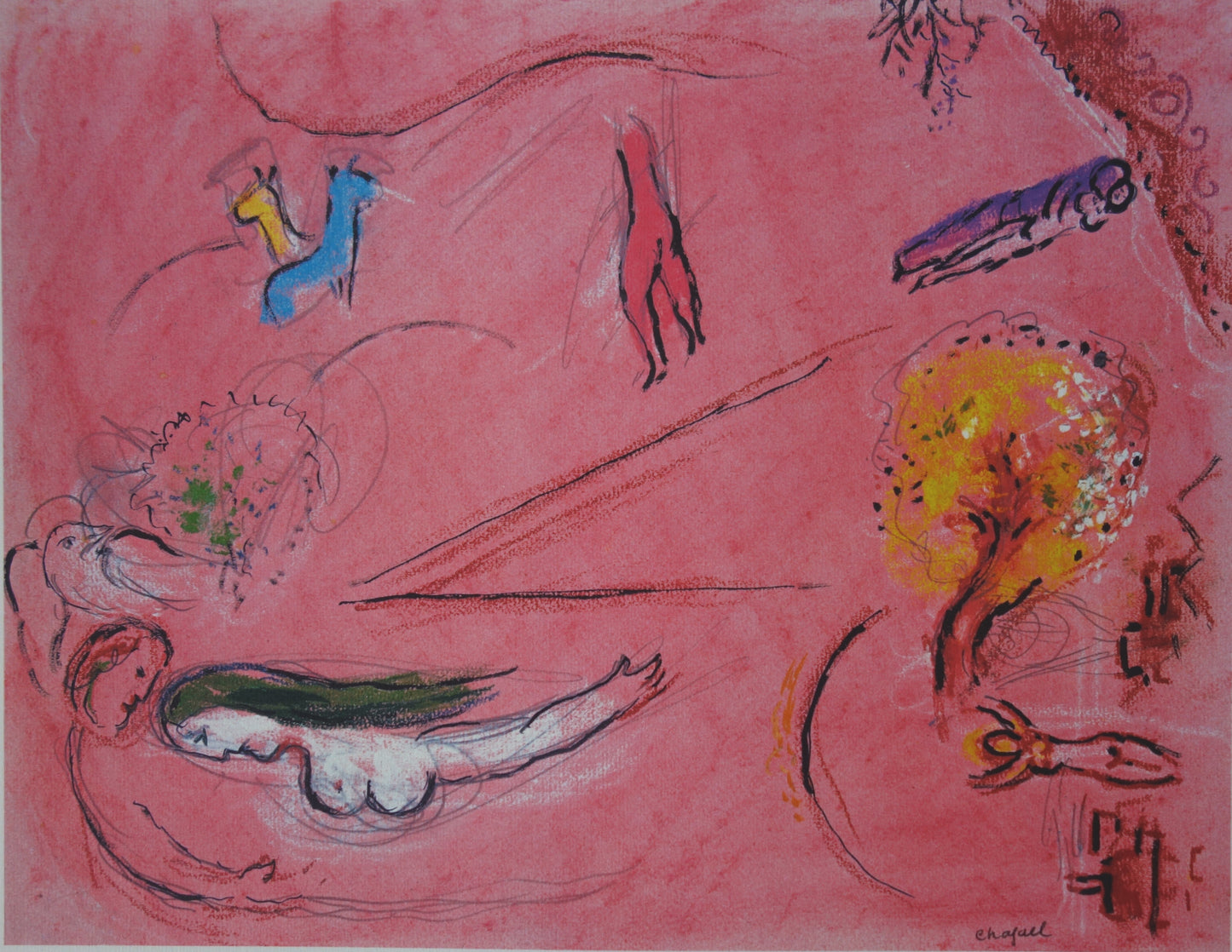 Marc CHAGALL : Le Cantique des Cantiques I - Lithographie signée