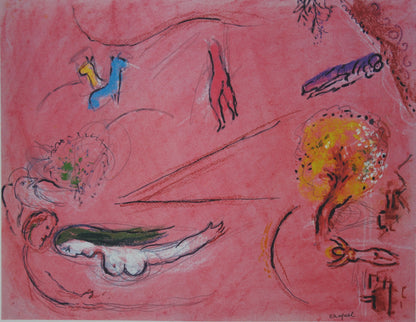 Marc CHAGALL : Le Cantique des Cantiques I - Lithographie signée