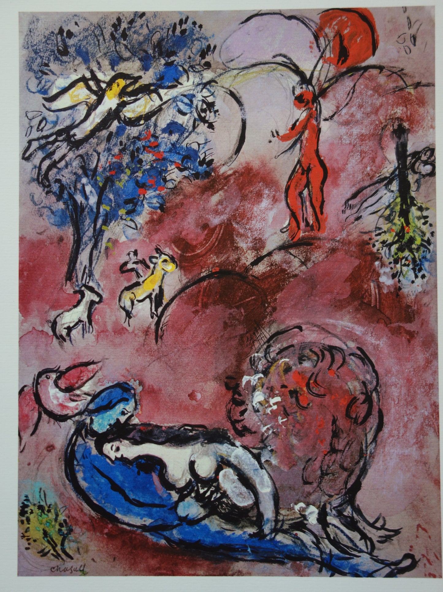 Marc CHAGALL : Le Cantique des Cantiques I - Lithographie signée