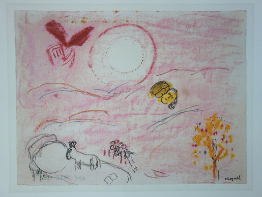Marc CHAGALL : Le Cantique des Cantiques V - Lithographie signée