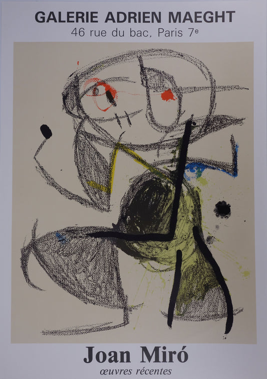 Joan MIRO : Œuvres récentes - Affiche en lithographie