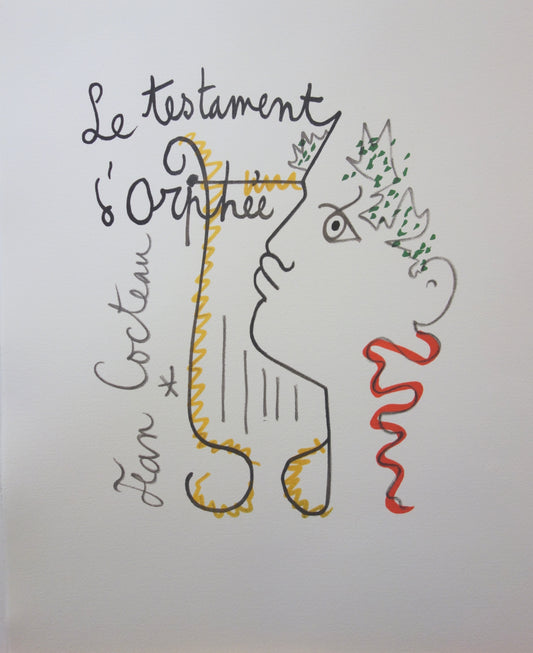 Jean COCTEAU : Le Testament d’Orphée - Lithographie signée