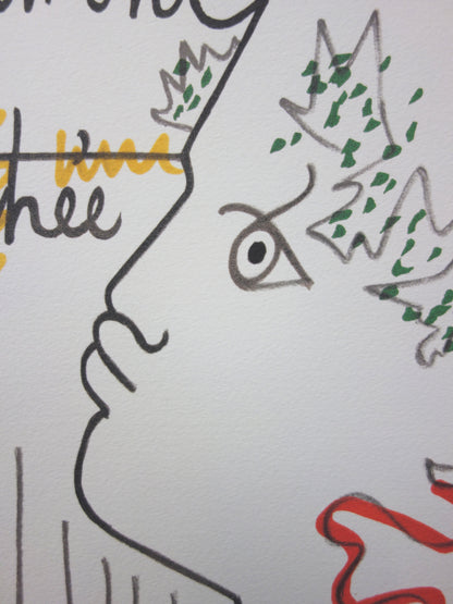Jean COCTEAU : Le Testament d’Orphée - Lithographie signée