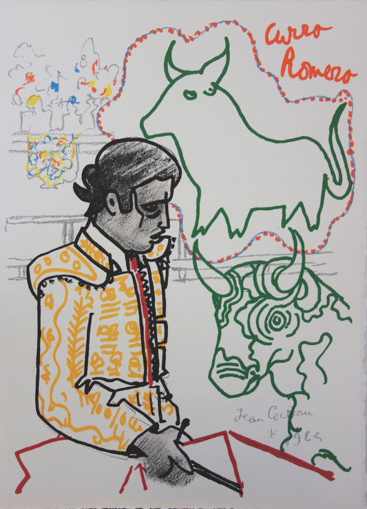 Jean COCTEAU : Curro Romero - Lithographie signée