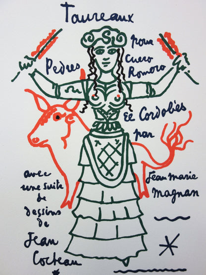 Jean COCTEAU : L’Espagne - Lithographie signée