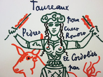 Jean COCTEAU : L’Espagne - Lithographie signée