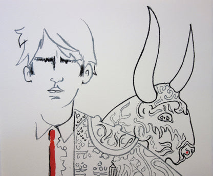 Jean COCTEAU : Avant l’attaque - Lithographie signée