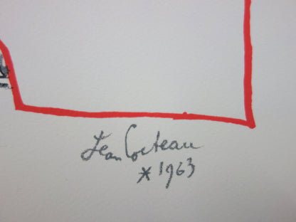 Jean COCTEAU : Toréador et taureau - Lithographie signée