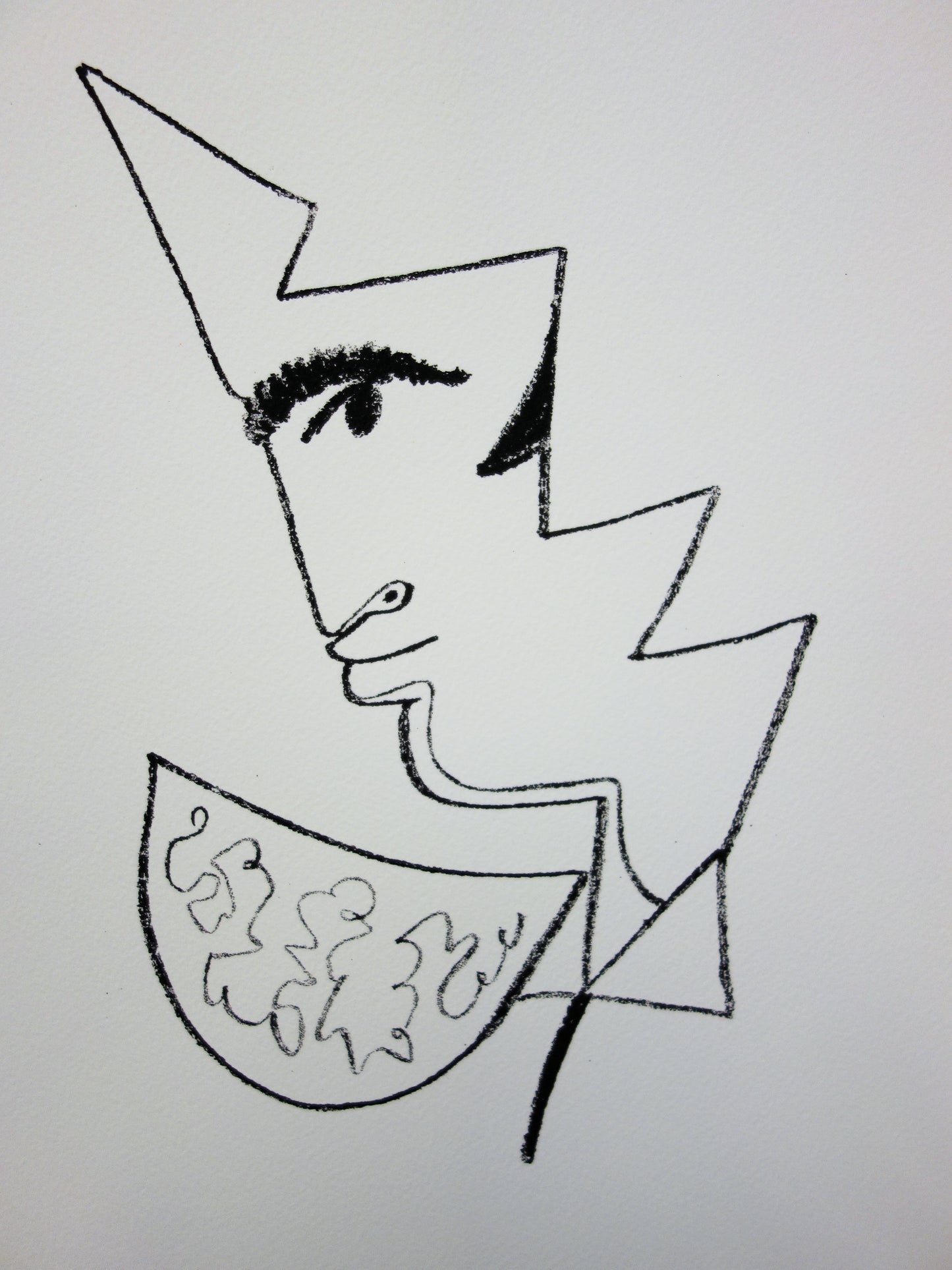 Jean COCTEAU : Toréador de profil - Lithographie