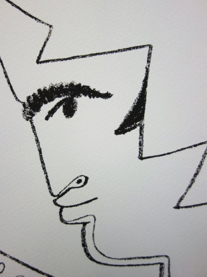 Jean COCTEAU : Toréador de profil - Lithographie