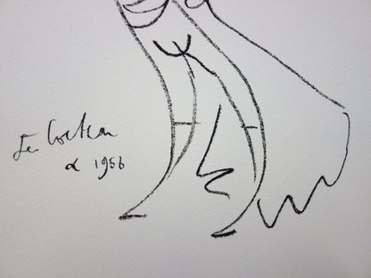 Jean COCTEAU : Elégant toreador cubiste - Lithographie signée