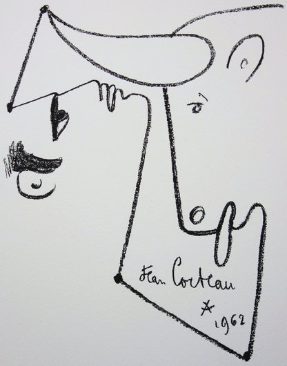 Jean COCTEAU : Le combat - Lithographie signée