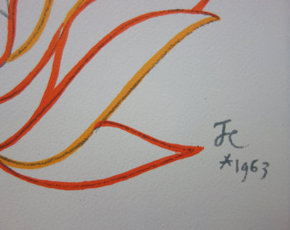 Jean COCTEAU : Toréador flamboyant - Lithographie signée