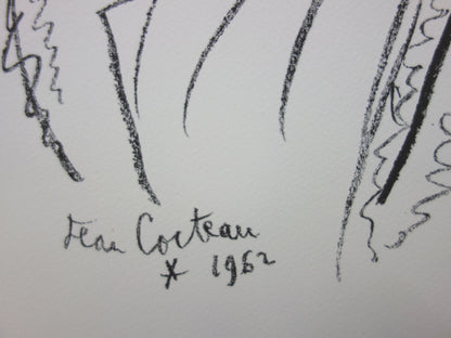 Jean COCTEAU : En attente de l’attaque - Lithographie signée