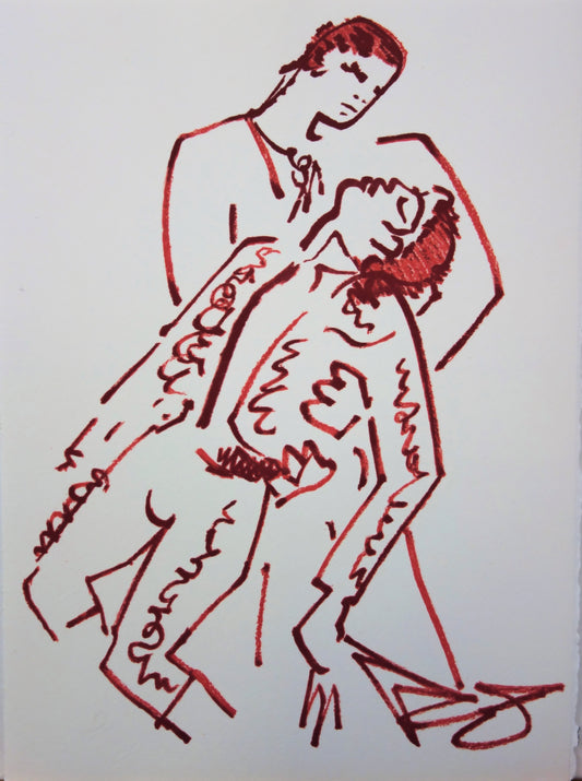 Jean COCTEAU : Toréador vaincu - Lithographie signée