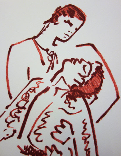 Jean COCTEAU : Toréador vaincu - Lithographie signée