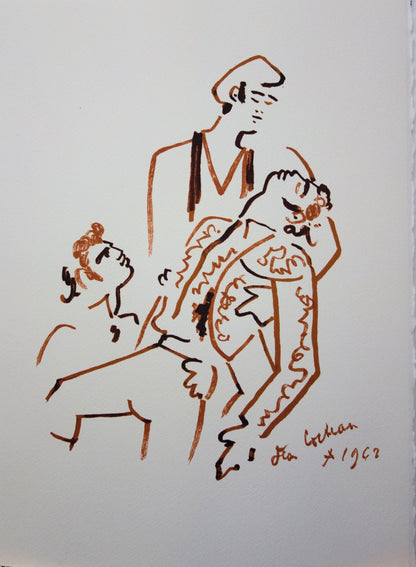 Jean COCTEAU : Le dernier souffle du Toreador - Lithographie signée