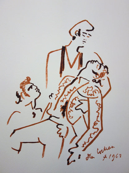 Jean COCTEAU : Le dernier souffle du Toreador - Lithographie signée