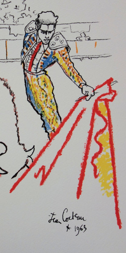 Jean COCTEAU : Toréador triomphant - Lithographie signée
