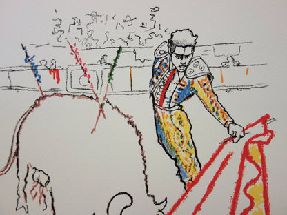Jean COCTEAU : Toréador triomphant - Lithographie signée
