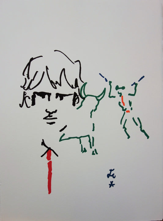 Jean COCTEAU : Toréador élégant - Lithographie signée