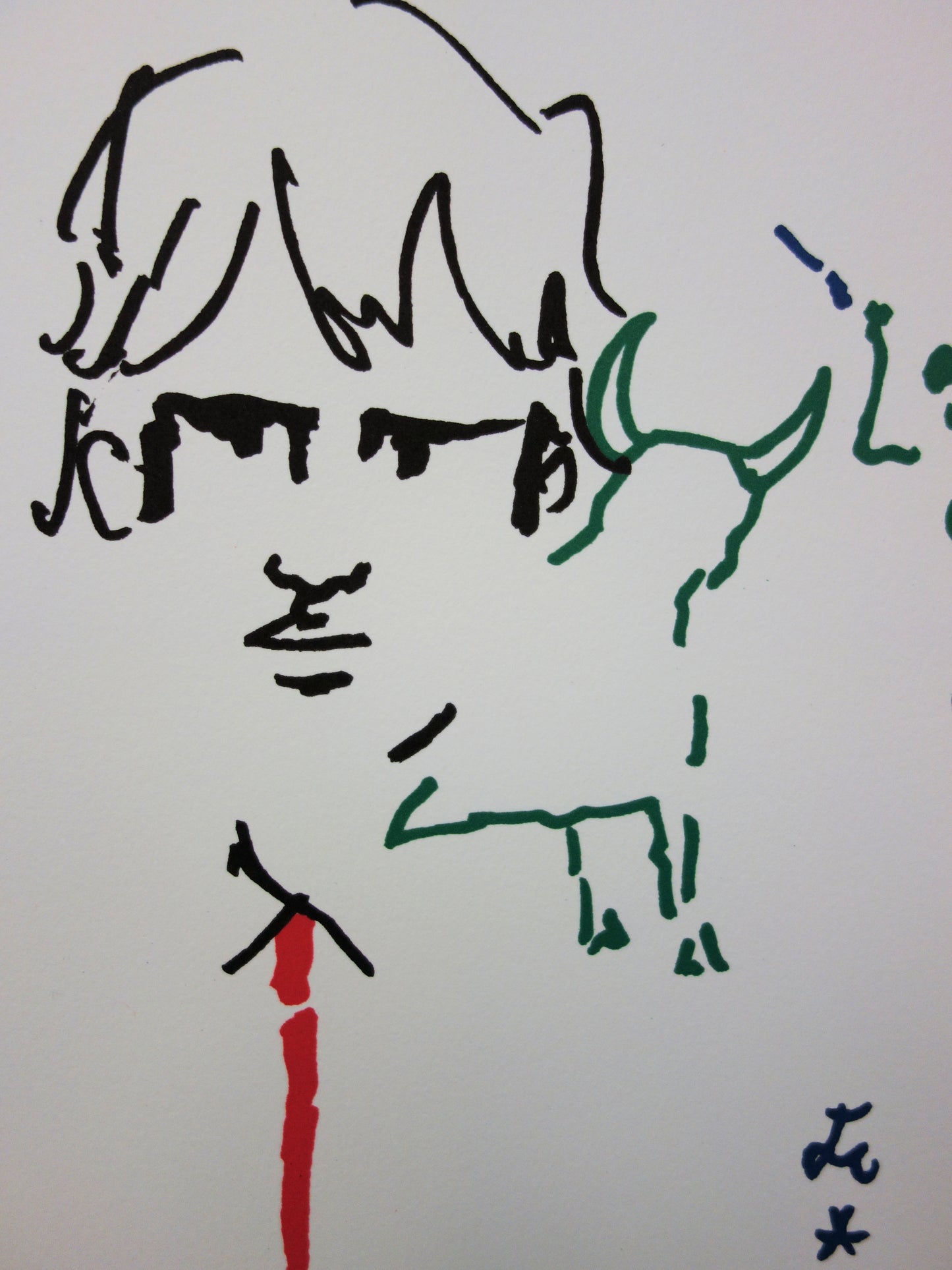 Jean COCTEAU : Toréador élégant - Lithographie signée