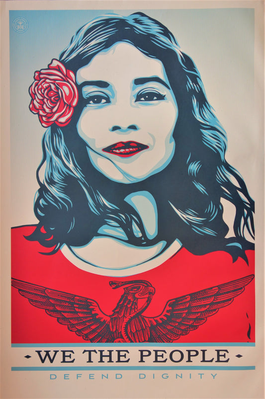 Shepard FAIREY (OBEY) : We the people (defend dignity) - Lithographie