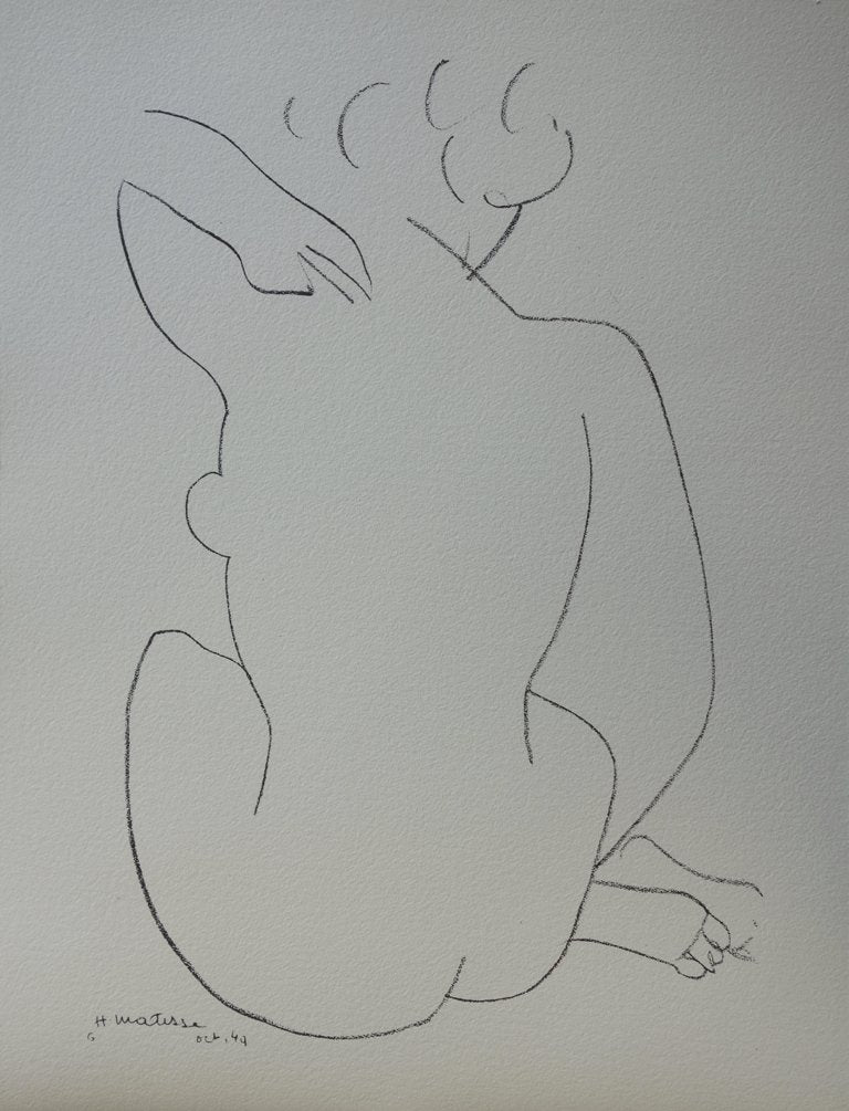 Henri MATISSE : Nu de dos - Lithographie signée