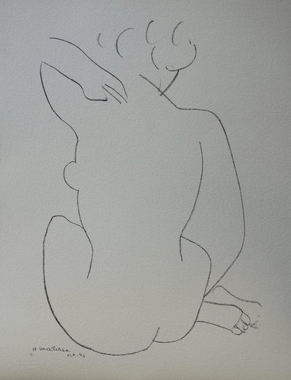 Henri MATISSE : Nu de dos - Lithographie signée