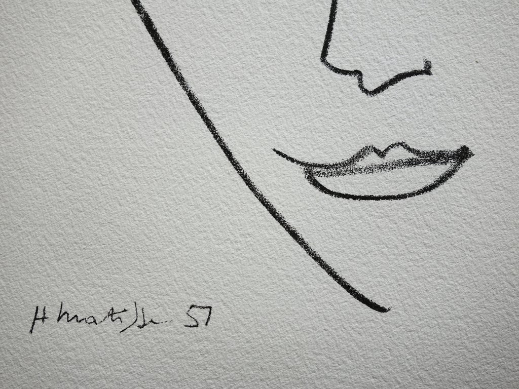 Henri MATISSE : Visage souriant - Lithographie signée