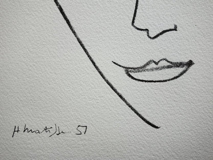 Henri MATISSE : Visage souriant - Lithographie signée