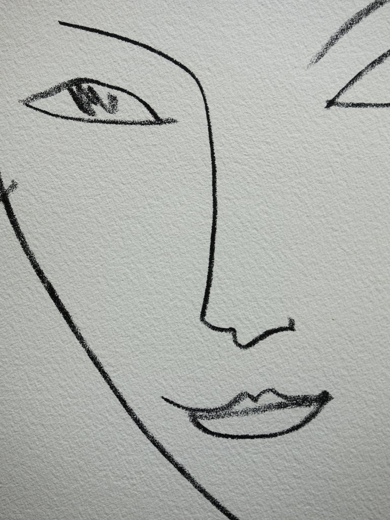 Henri MATISSE : Visage souriant - Lithographie signée