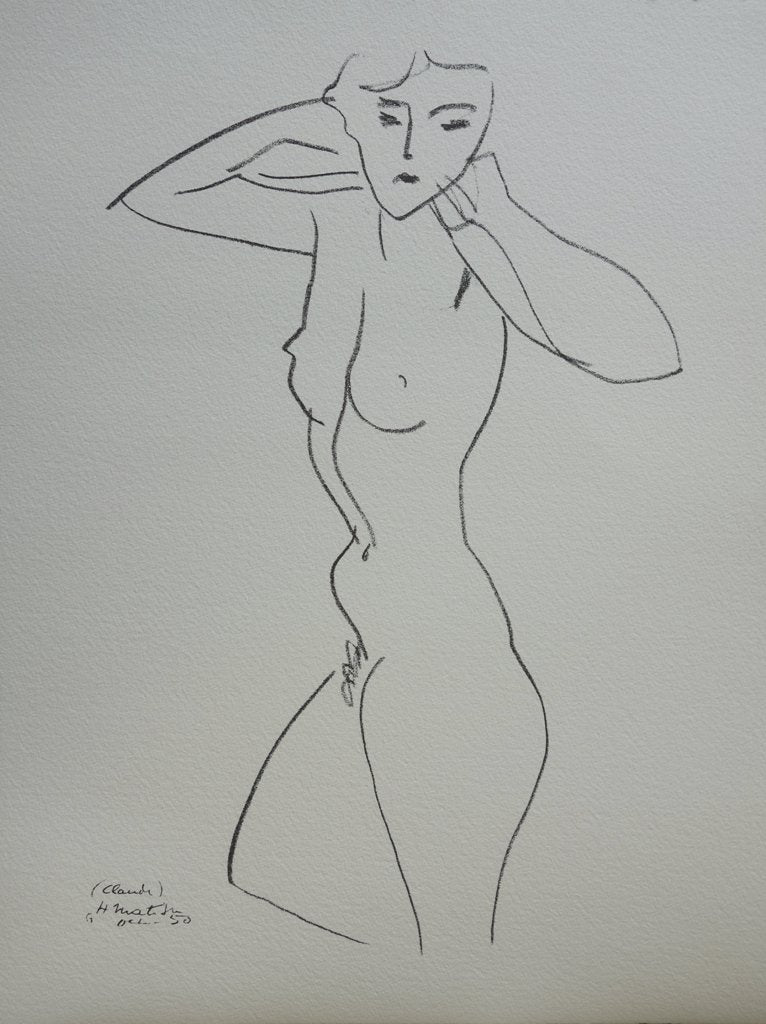 Henri MATISSE : Claude dénudée - Lithographie signée
