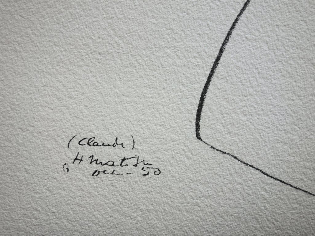 Henri MATISSE : Claude dénudée - Lithographie signée