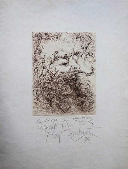Salvador DALI : L'intellect jaillissant - Gravure originale signée et dédicacée