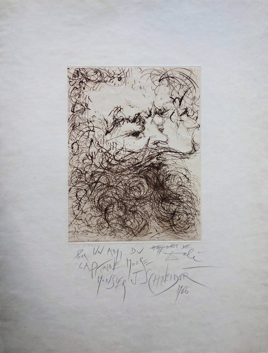 Salvador DALI : L'intellect jaillissant - Gravure originale signée et dédicacée