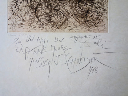 Salvador DALI : L'intellect jaillissant - Gravure originale signée et dédicacée