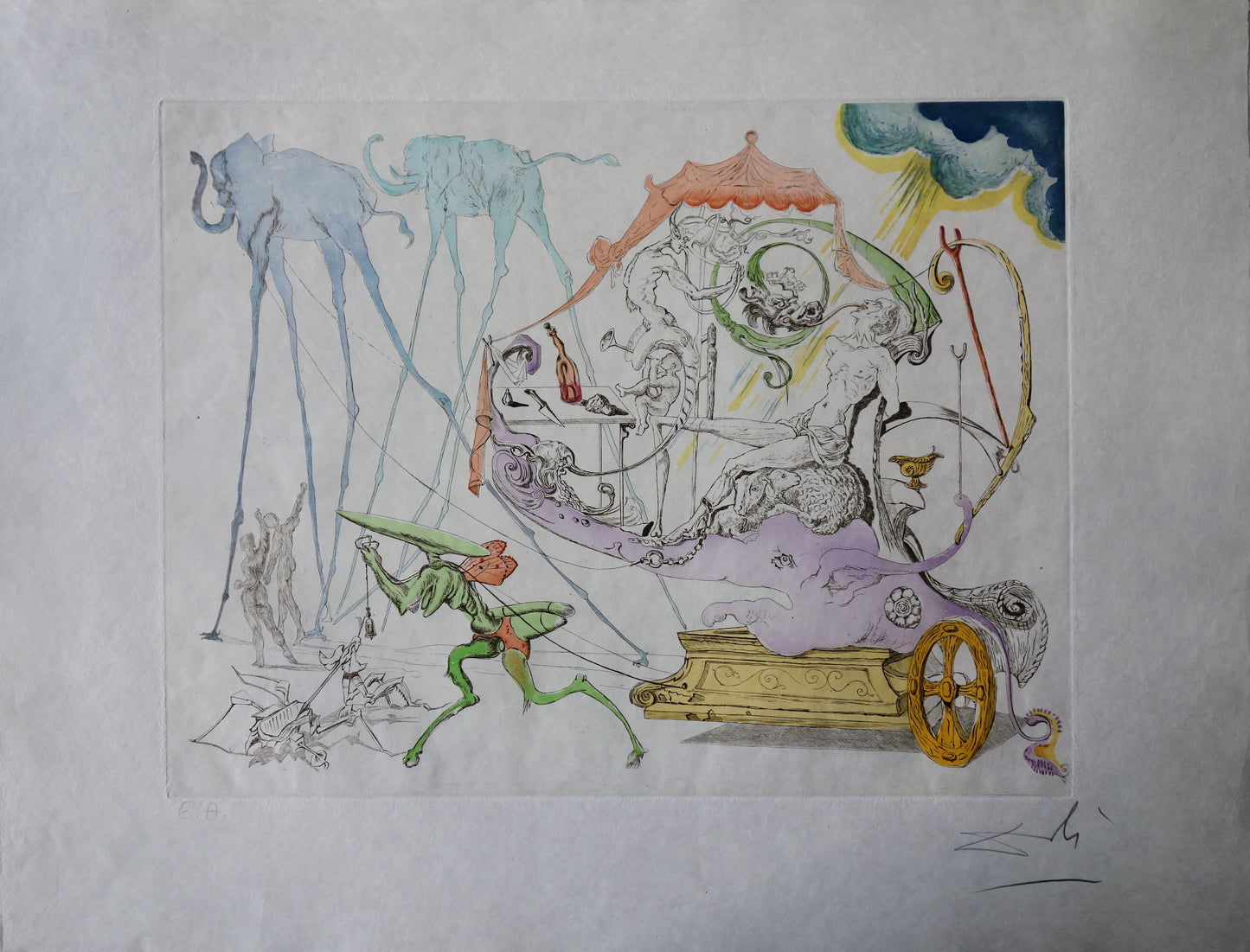 Salvador DALI : Dionysos - Gravure originale signée