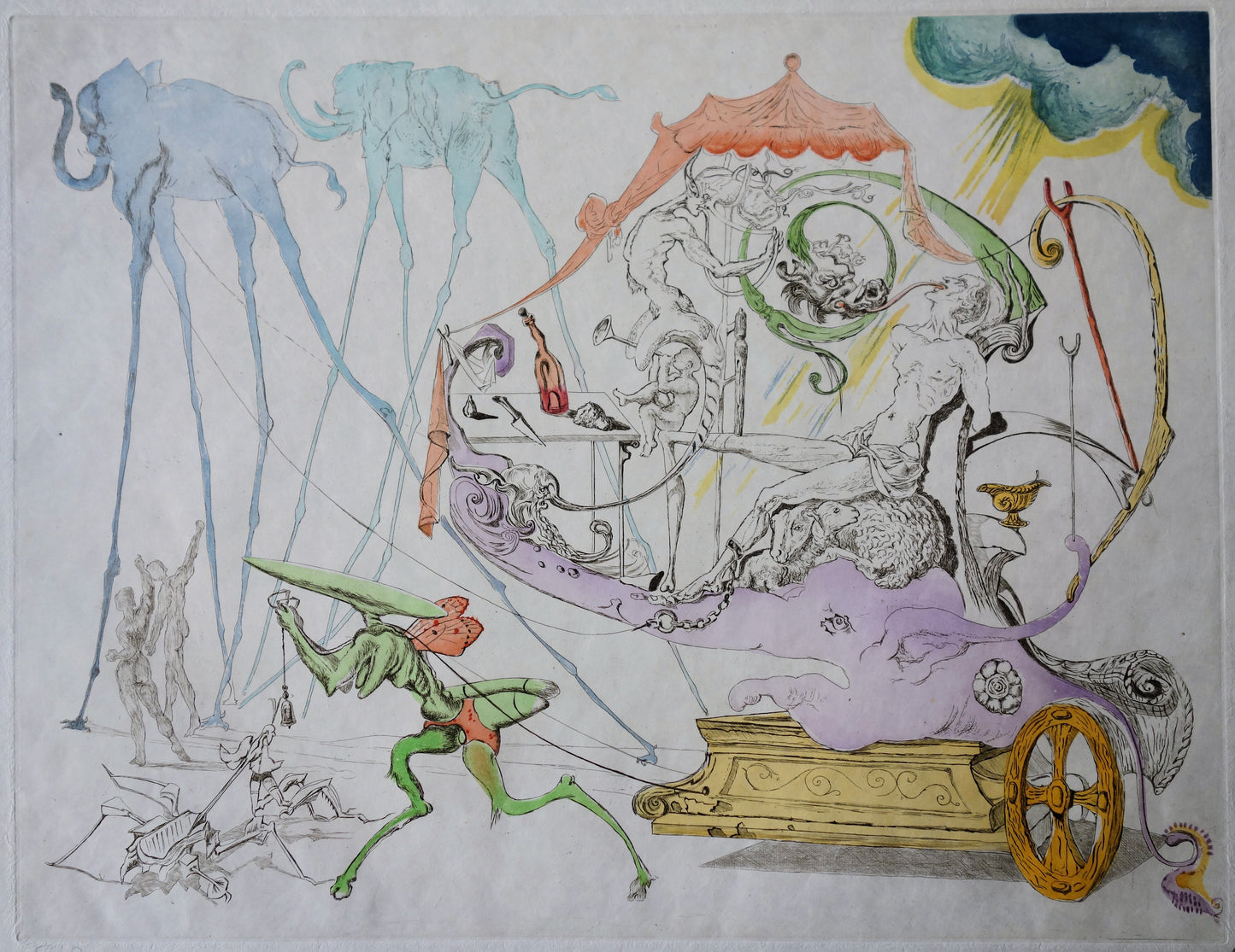 Salvador DALI : Dionysos - Gravure originale signée