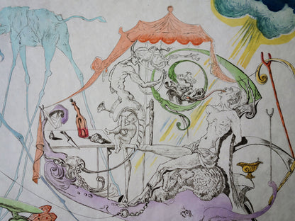 Salvador DALI : Dionysos - Gravure originale signée