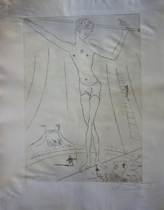 Salvador DALI : L'équilibriste - Gravure originale signée