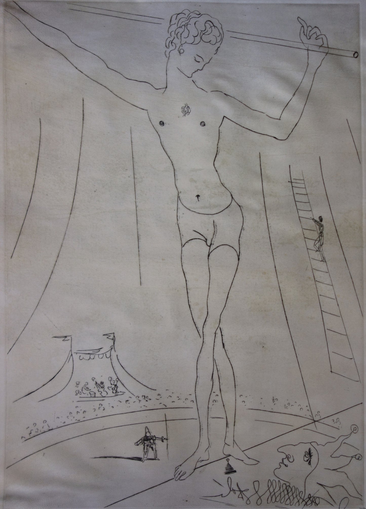 Salvador DALI : L'équilibriste - Gravure originale signée