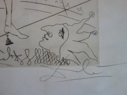 Salvador DALI : L'équilibriste - Gravure originale signée