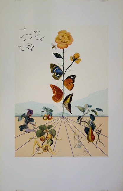 Salvador DALI : Flordali II - Lithographie originale signée