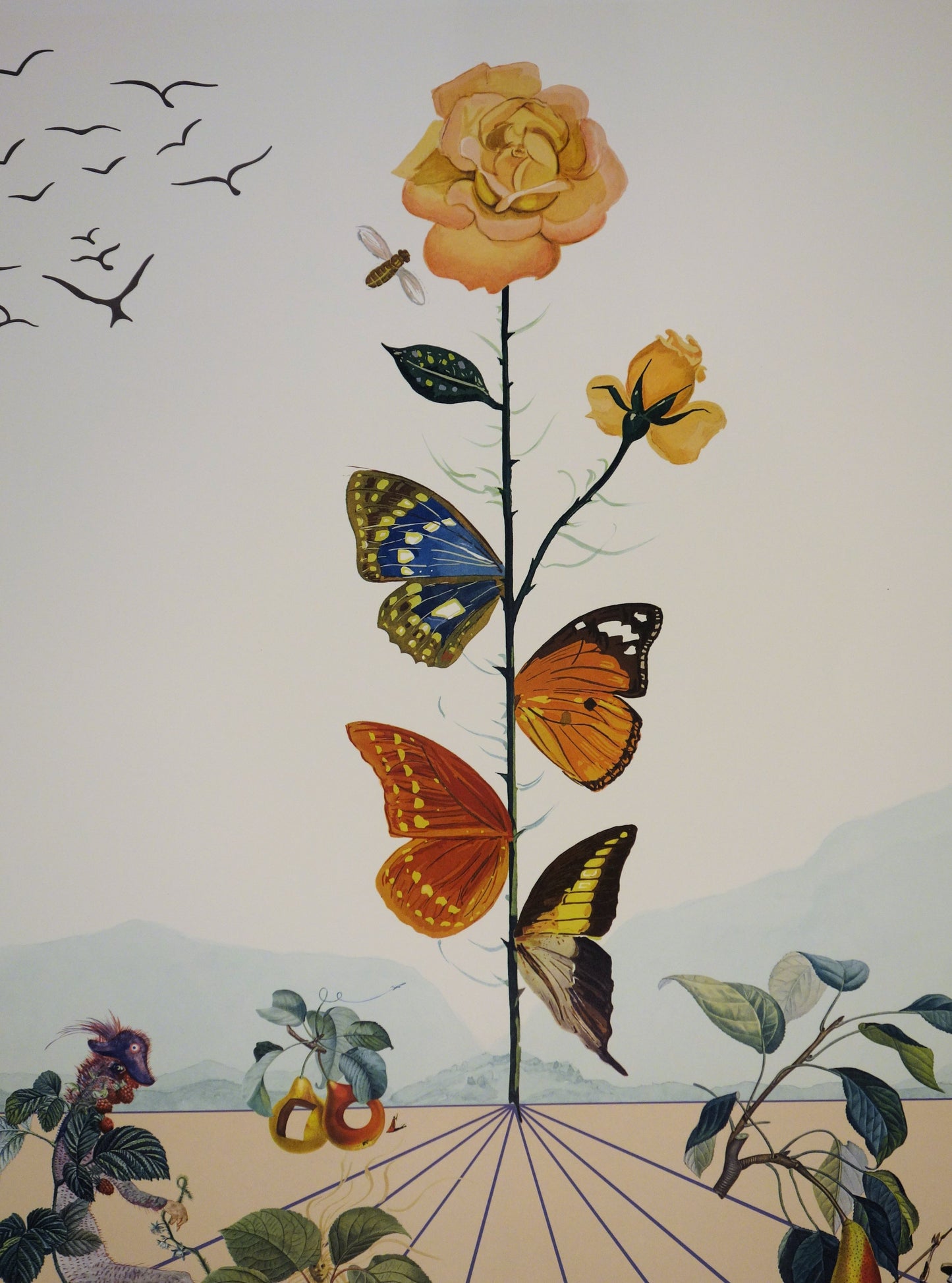 Salvador DALI : Flordali II - Lithographie originale signée